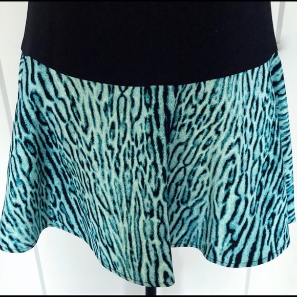 BCBGMaxAzria “Lillian” Animal Print-Blocked Dress - Picture 6 of 8